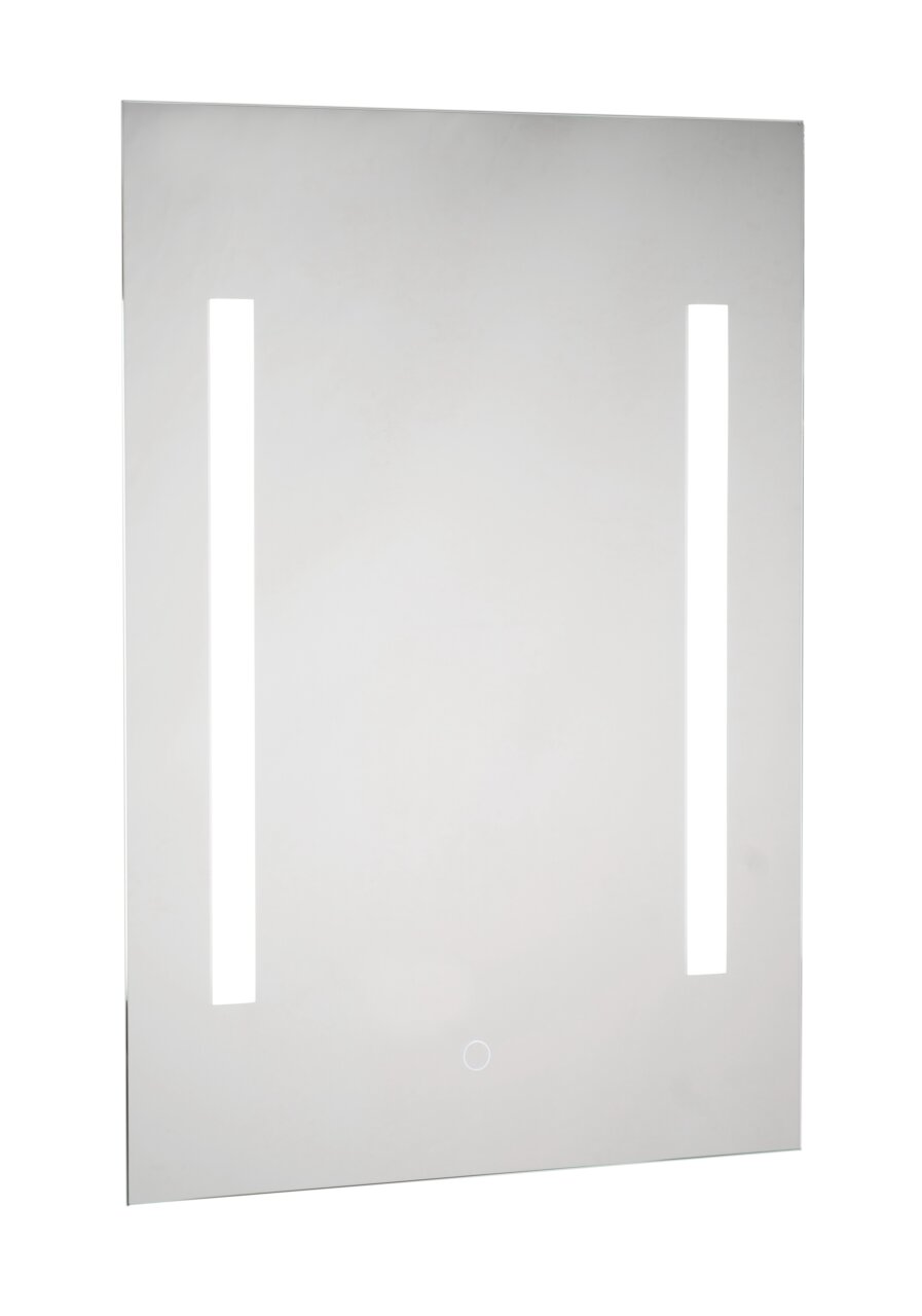 Zurbrüggen LED-Spiegel SASCHA Rechteckiger LED-Spiegel mit zwei vertikalen Lichtstreifen, Frontalansicht