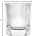 Hochwertiges Whiskyglas mit geriffeltem Design, 82 mm Durchmesser, 100 mm Höhe, Frontalansicht