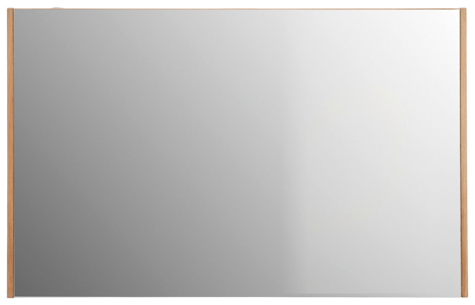 Rechteckiger Spiegel mit Holzrahmen, Frontalansicht