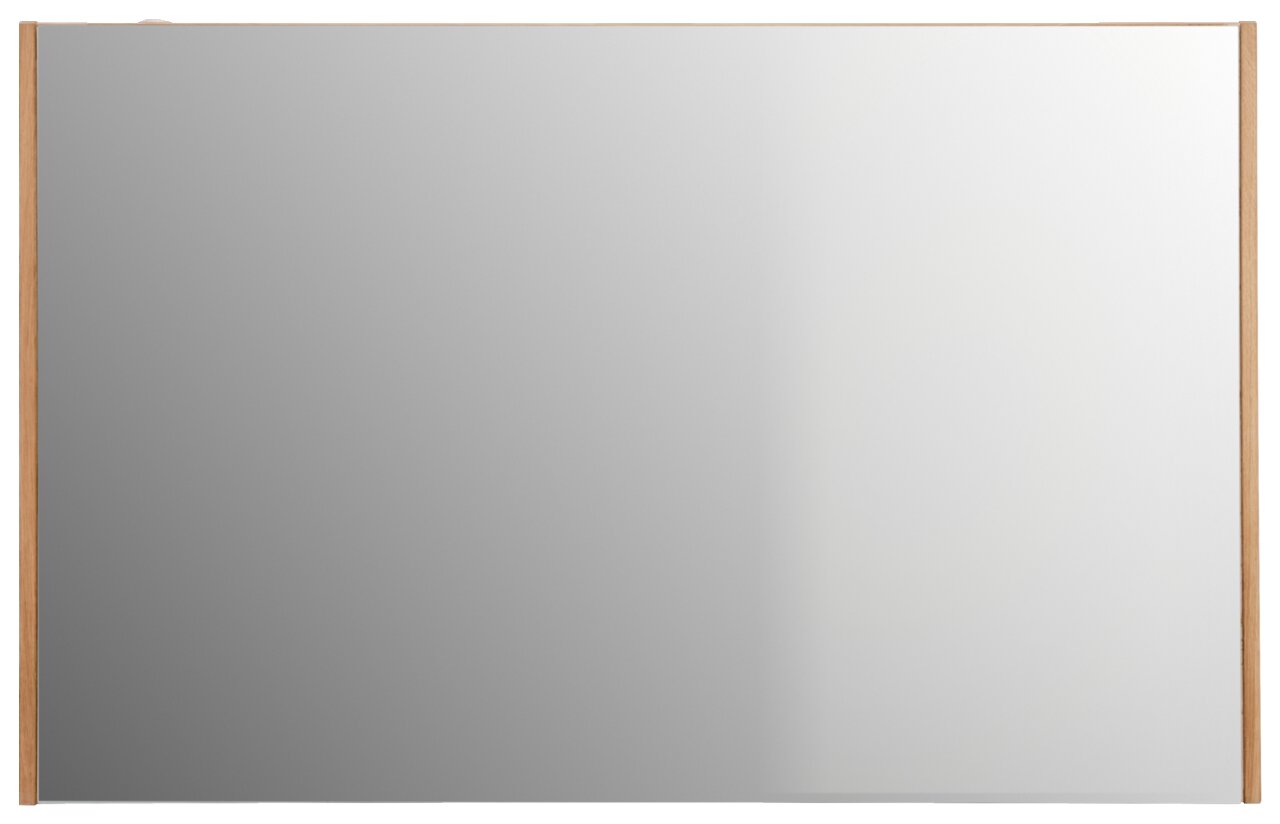 Rechteckiger Spiegel mit Holzrahmen, Frontalansicht