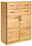 Linea Natura Hochkommode ADMIRAL Hochkommode aus Holz mit zwei Schubladen und zwei Türen, seitliche Perspektive