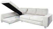 Helles Ecksofa mit Stauraum, geöffneter linker Teil, Vorderansicht