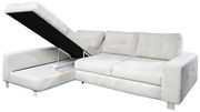 Helles Ecksofa mit Stauraum, geöffneter linker Teil, Vorderansicht
