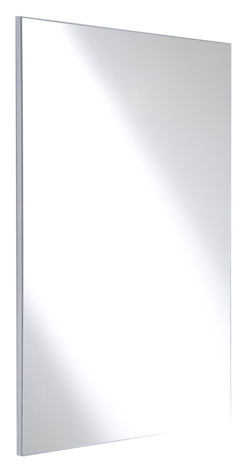 Moderner rechteckiger Wandspiegel in seitlicher Perspektive
