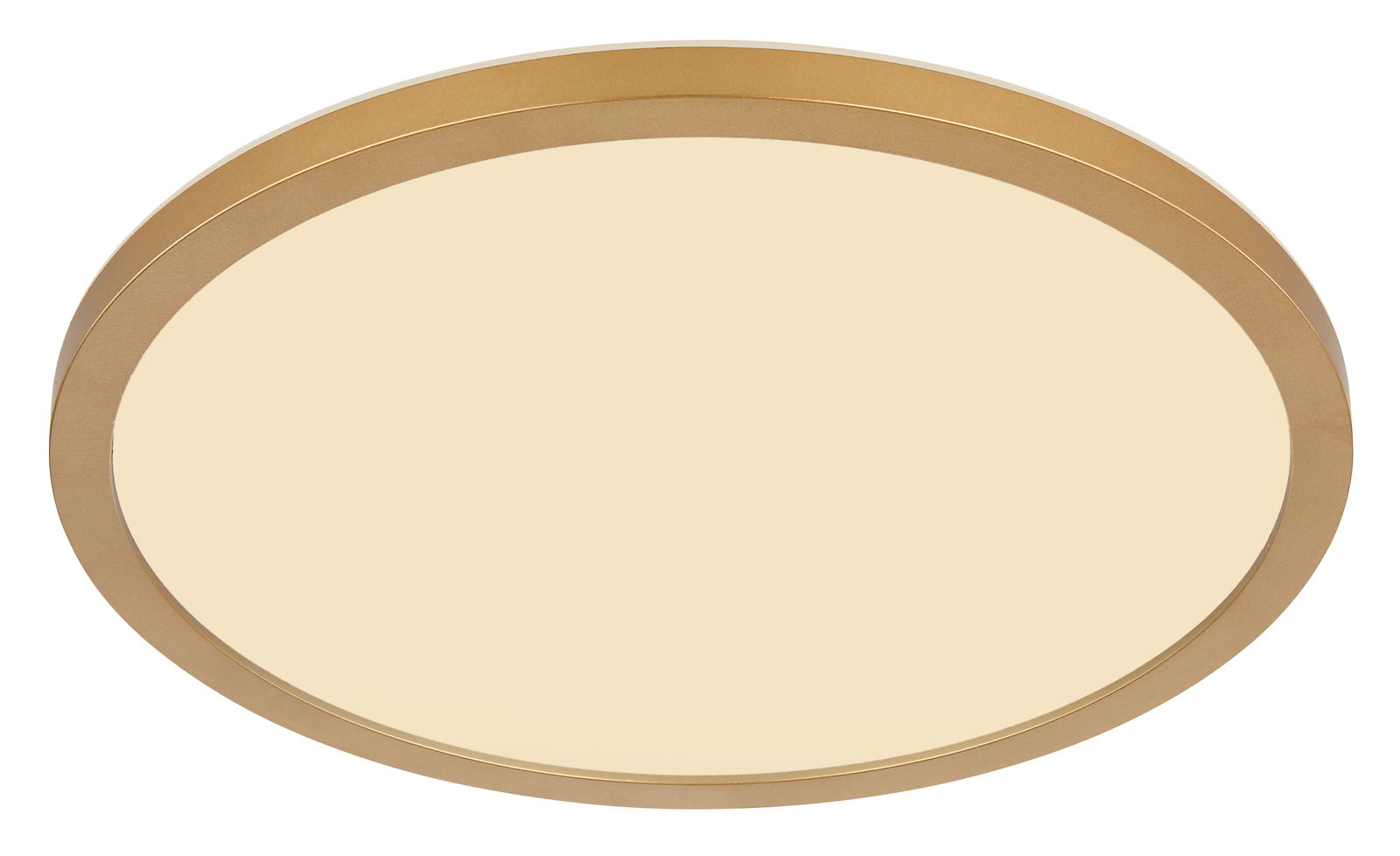 Runde Deckenleuchte SAPANA in Gold, seitliche Perspektive