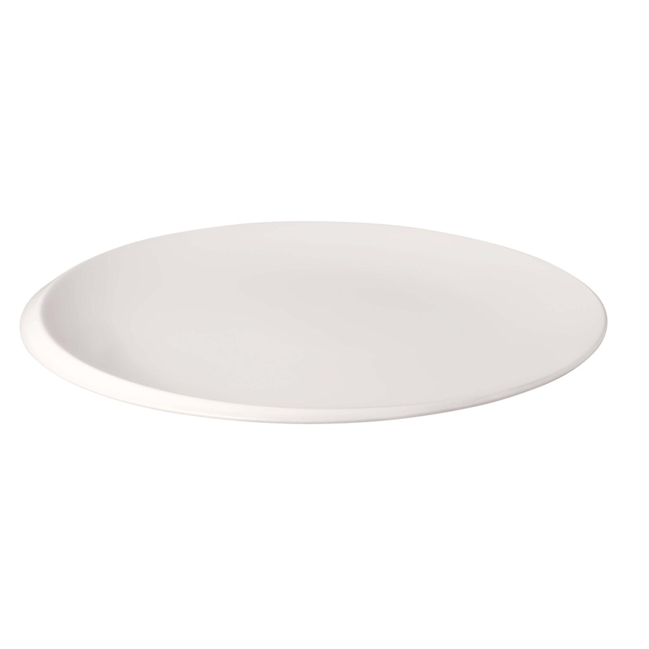 Weißer Gourmetteller NewMoon 32cm, seitliche Perspektive