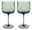 Like by Villeroy & Boch Weinkelch Set 2-tlg. LIKE SAGE Zwei elegante Weinkelche aus grünlichem Glas, frontal abgebildet.