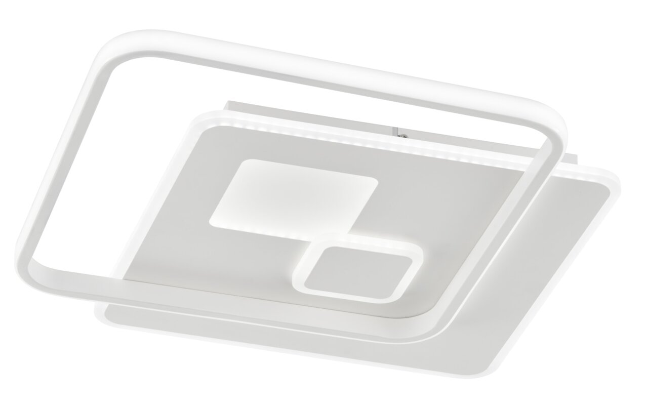 WOFI Leuchten LED-Deckenleuchte AKON Moderne LED-Deckenleuchte in quadratischer Form, seitliche Perspektive