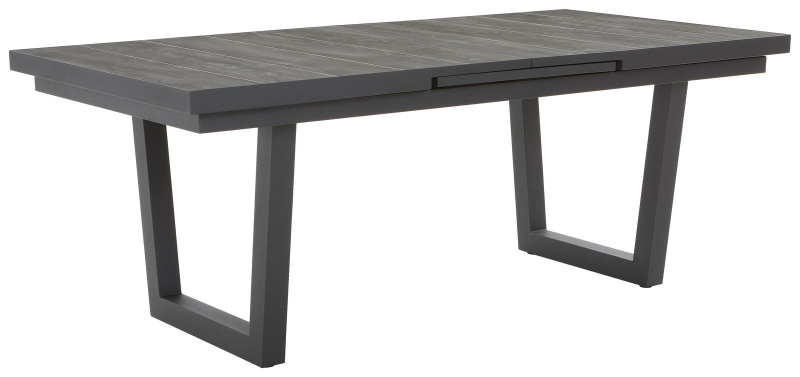 Ambia Garden Gartentisch MOVE OUT Moderner Gartentisch aus Holz und Metall in seitlicher Perspektive