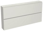 XL-Hängeschuhschrank in Weiß mit zwei Klappen, seitliche Perspektive