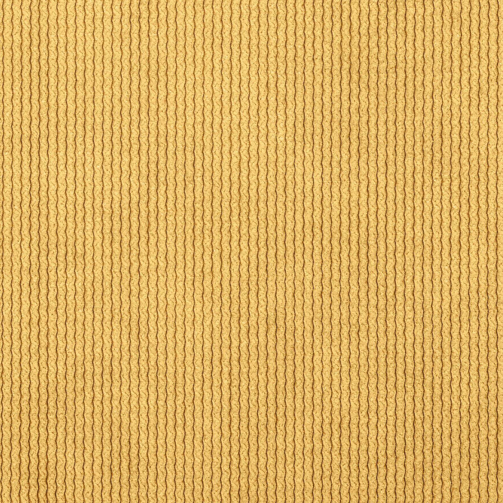 Nahaufnahme eines gelben, strukturierten Stoffes mit vertikalen Linien.