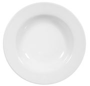 Weißer Suppenteller Rondo/Liane 22cm, Draufsicht
