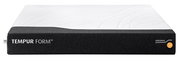 Viscomatratze 120x200 hybrid von vorne mit grauem Rand und weißer Oberseite, Markenname TEMPUR FORM sichtbar.