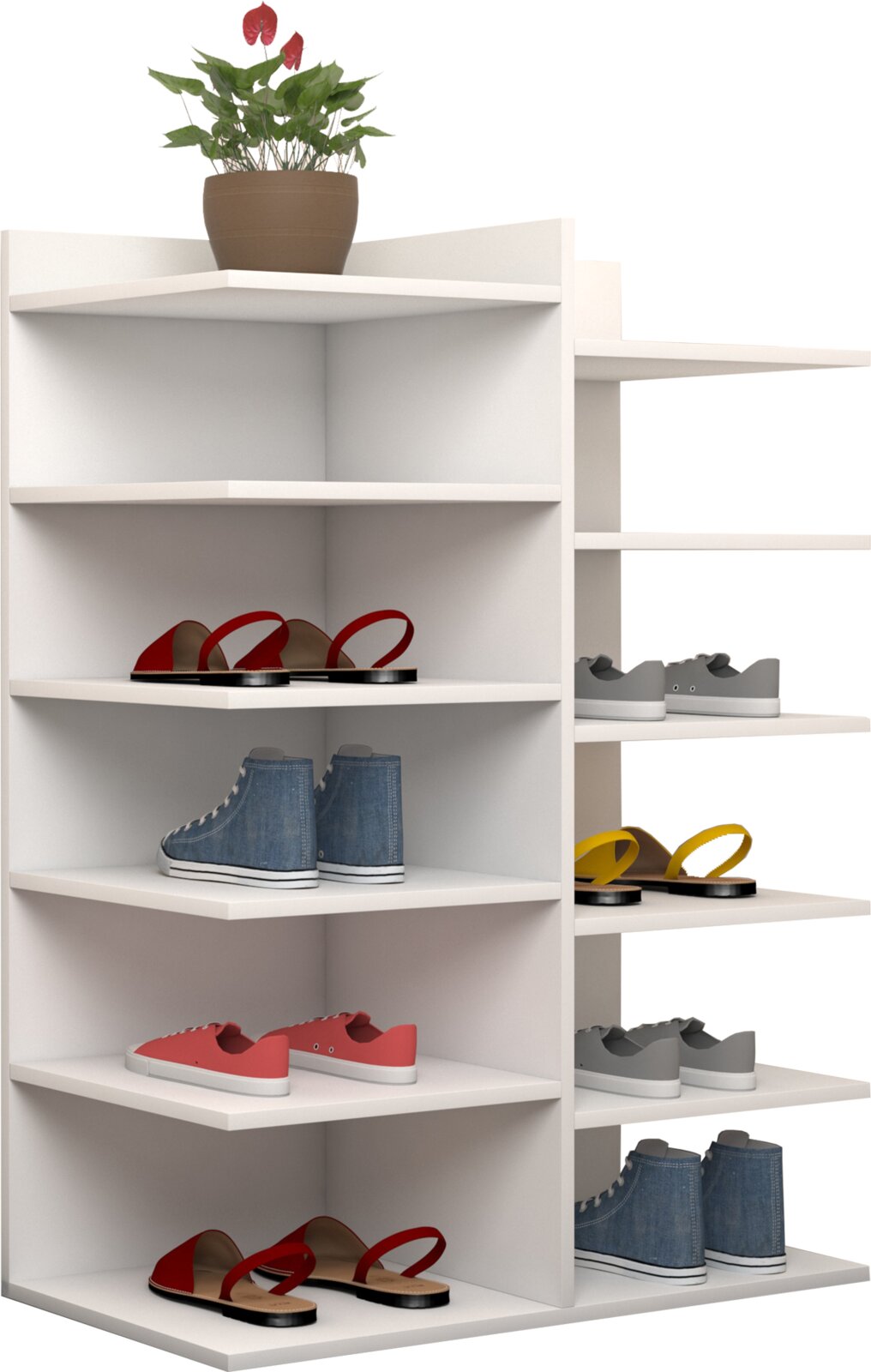 VCM Schuhregal ENOSA | Weiß