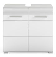 Weiße Badkombination mit zwei Türen, Frontansicht