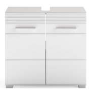 Weiße Badkombination mit zwei Türen, Frontansicht