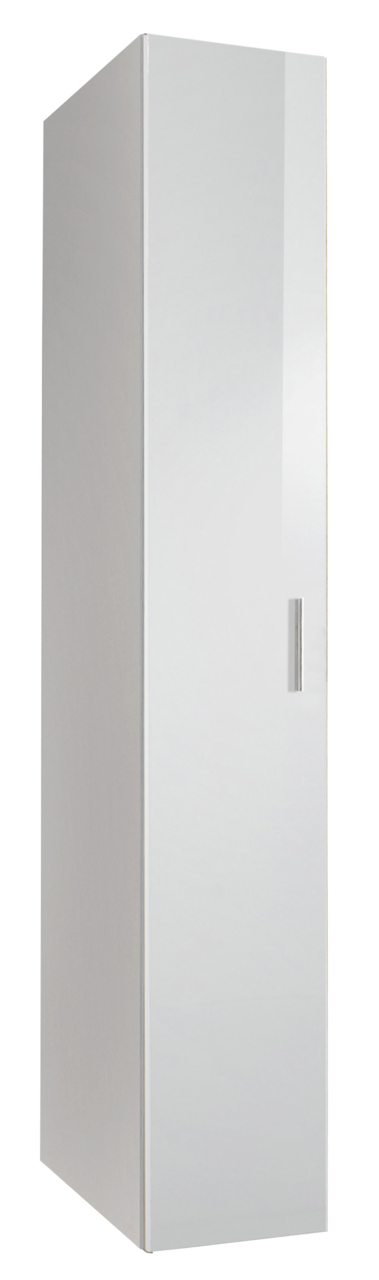 XORA Mehrzweckschrank MALTA Weißer Mehrzweckschrank mit einer Tür, seitliche Perspektive