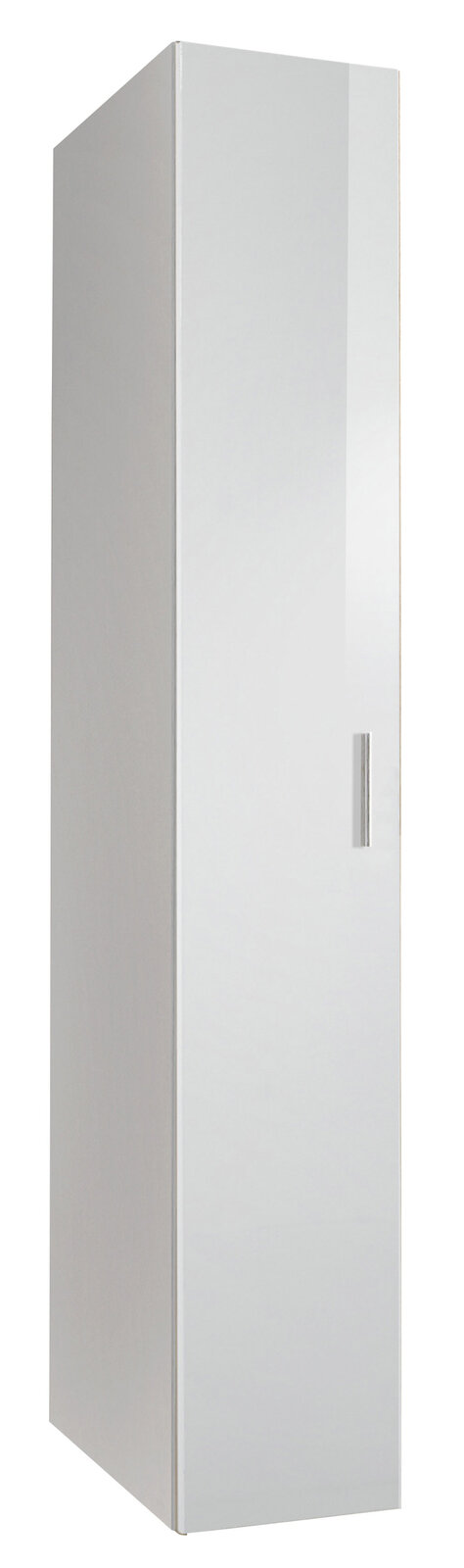XORA Mehrzweckschrank MALTA Weißer Mehrzweckschrank mit einer Tür, seitliche Perspektive