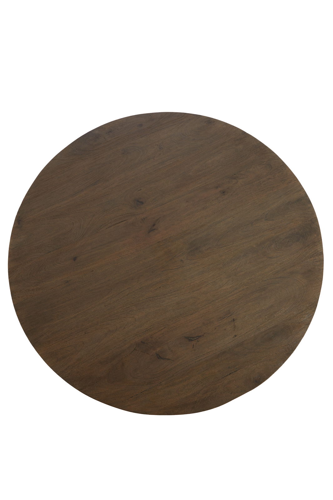 Runder Esstisch aus Holz in Draufsicht