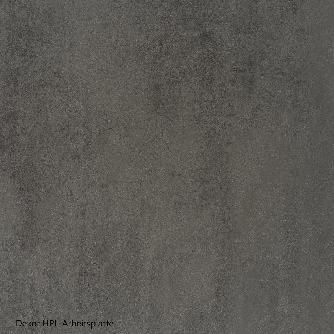 Graue HPL-Arbeitsplatte mit Betonoptik, Draufsicht