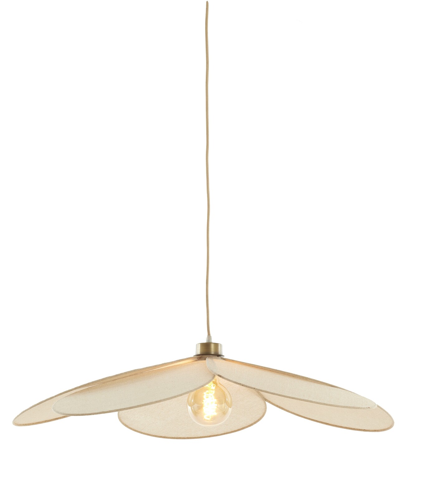 Light&Living Hängeleuchte FYANO Hängeleuchte FYANO mit blütenförmigem Schirm, seitliche Perspektive