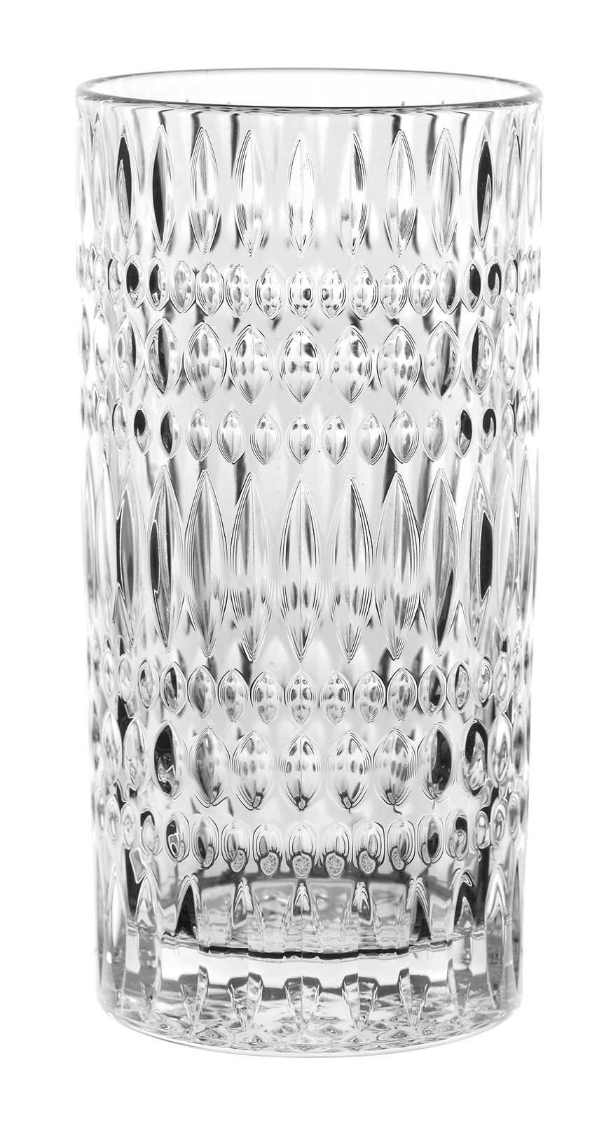 Nachtmann Vase/Windlicht ETHNO Glasvase mit strukturiertem Muster, seitliche Perspektive