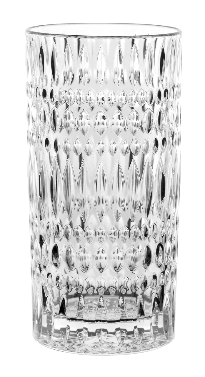 Nachtmann Vase/Windlicht ETHNO Glasvase mit strukturiertem Muster, seitliche Perspektive