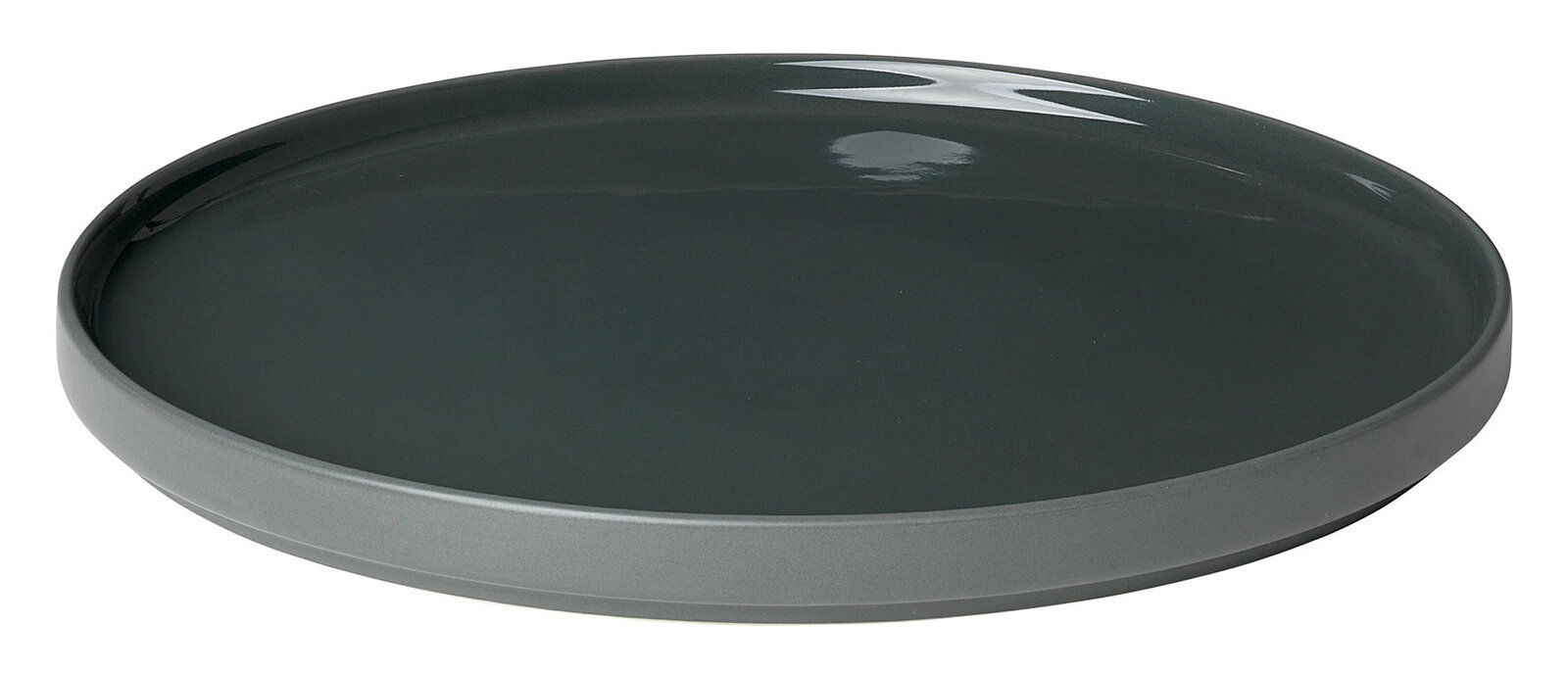 Speiseteller in Agave Grün, seitliche Perspektive