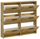 Schuhkipper aus Holz mit sechs Klappen, seitliche Perspektive
