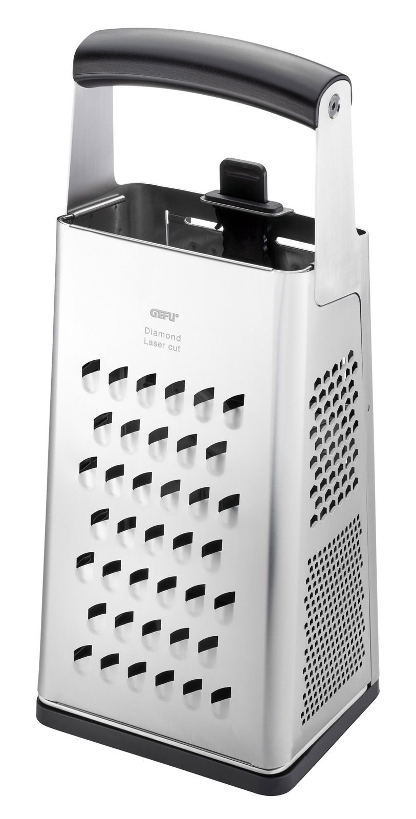 Vierkantreibe V-CUT aus Edelstahl mit ergonomischem Griff, seitliche Perspektive