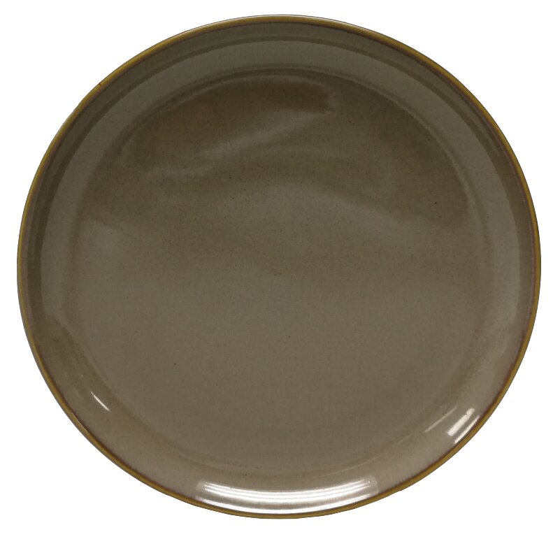 Brauner Dessertteller aus Keramik, Ansicht von oben