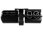 Retro Flip-Wanduhr ohne Gehäuse, frontal abgebildet, mit schwarzen Klappzahlen und weißer Beschriftung.