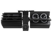 Retro Flip-Wanduhr ohne Gehäuse, frontal abgebildet, mit schwarzen Klappzahlen und weißer Beschriftung.