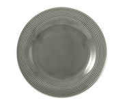 Frühstücksteller 23cm in Perlgrau mit feinen Rillen, Draufsicht