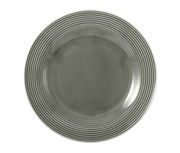 Frühstücksteller 23cm in Perlgrau mit feinen Rillen, Draufsicht