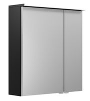 Spiegelschrank mit zwei Türen, seitliche Perspektive