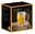 Bierglas Noblesse mit elegantem Schliffmuster, gefüllt mit Bier, seitliche Perspektive