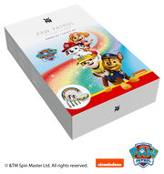 Paw Patrol Kinderset mit buntem Design und beliebten Charakteren, schräg von oben fotografiert.