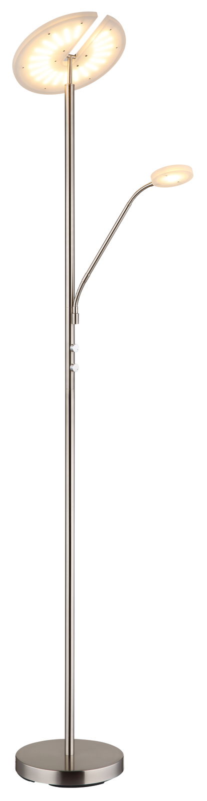 Globo Lighting Plafondlamp STANFORD Moderner Deckenfluter mit zusätzlichem Leselicht, seitliche Perspektive