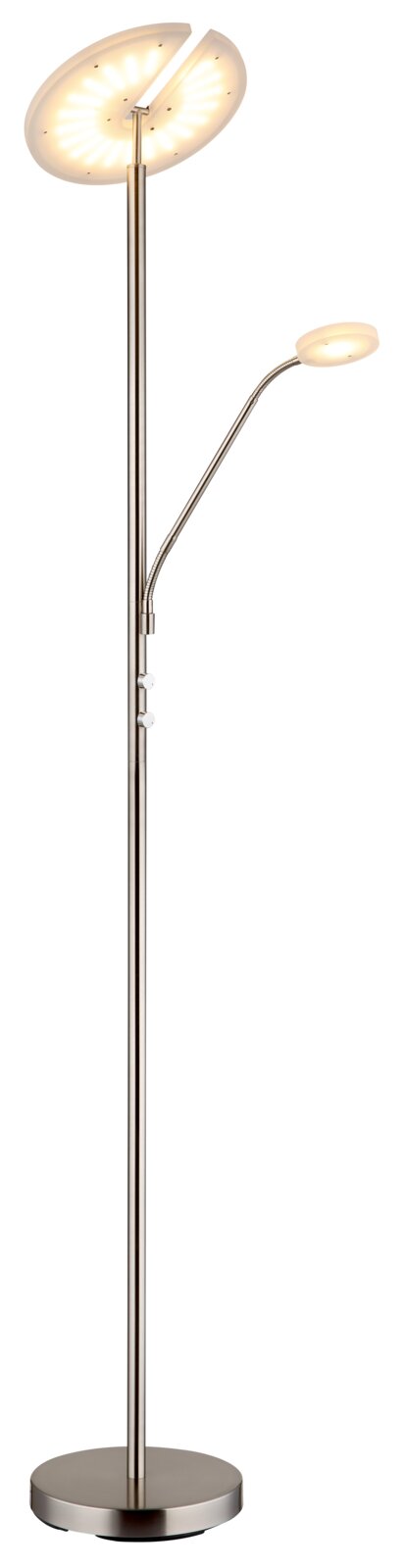 Globo Lighting Deckenfluter STANFORD Moderner Deckenfluter mit zusätzlichem Leselicht, seitliche Perspektive