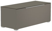 Moderano TV-Lowboard Serie BORMIO in grauer Farbe, seitliche Perspektive