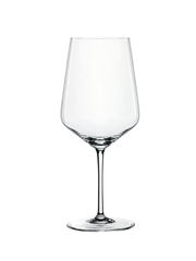 Ein elegantes Weinglas aus klarem Glas, frontal abgebildet.