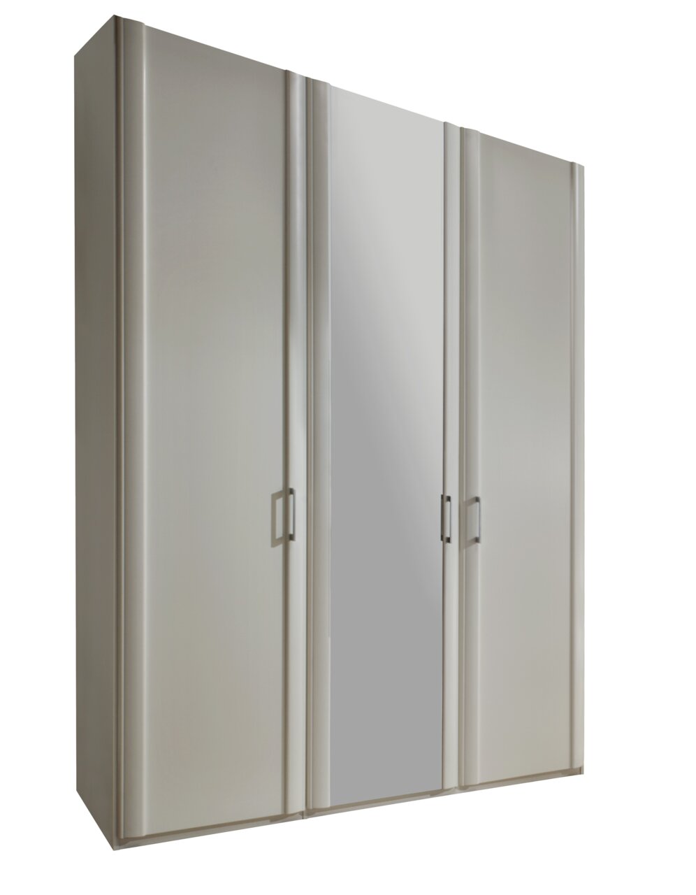 Venda Drehtürenschrank BERN Drehtürenschrank mit vier Türen, davon eine mit Spiegel, in seitlicher Perspektive