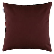 Zierkissenhülle in Dunkelrot, quadratisch, Vorderansicht