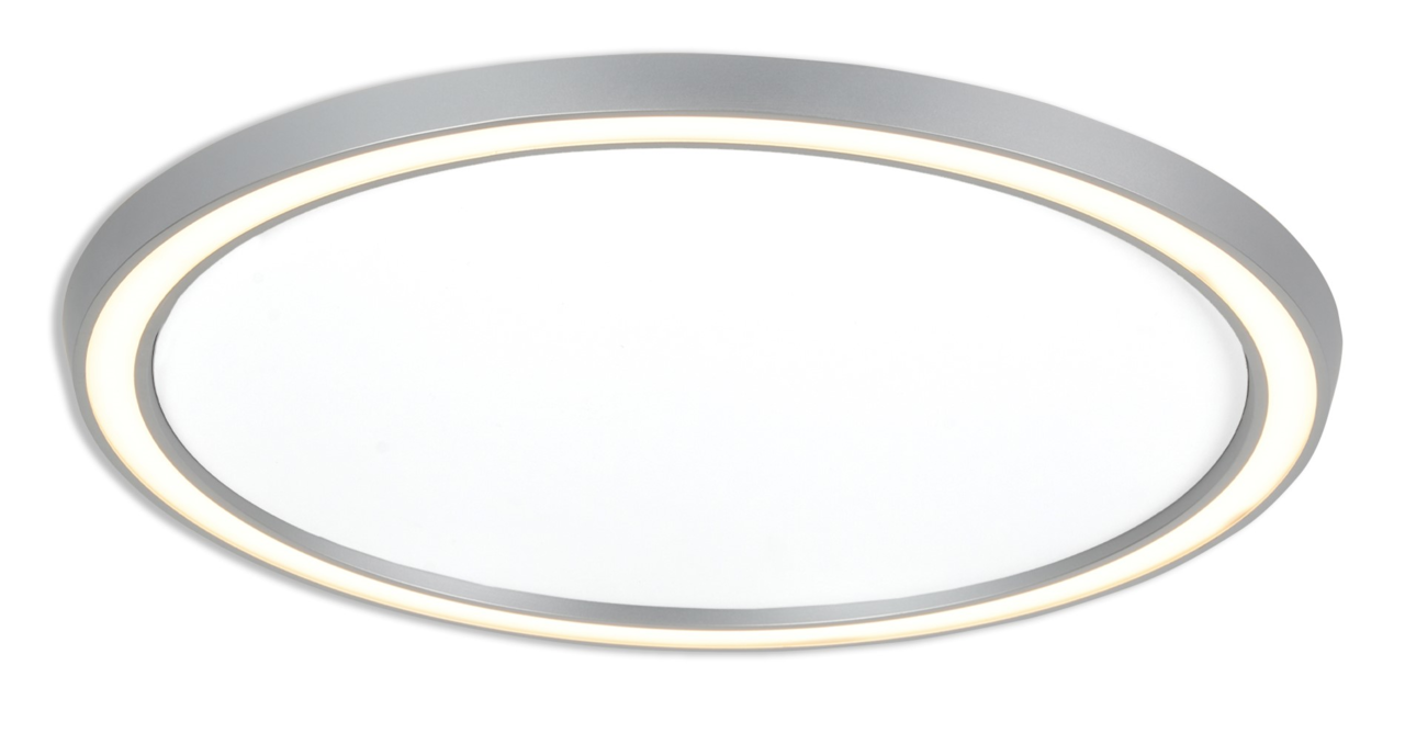 Bopp LED-Deckenleuchte SMART Runde LED-Deckenleuchte in Silber mit seitlicher Perspektive