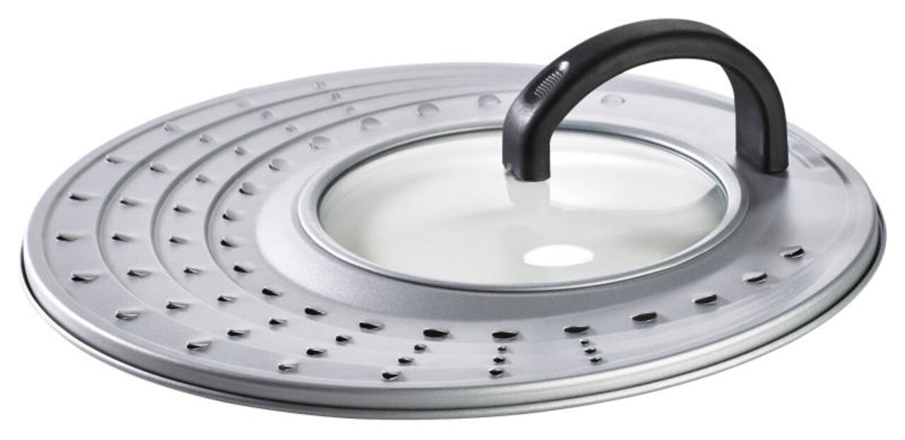 Spritzschutz mit Griff, seitliche Perspektive