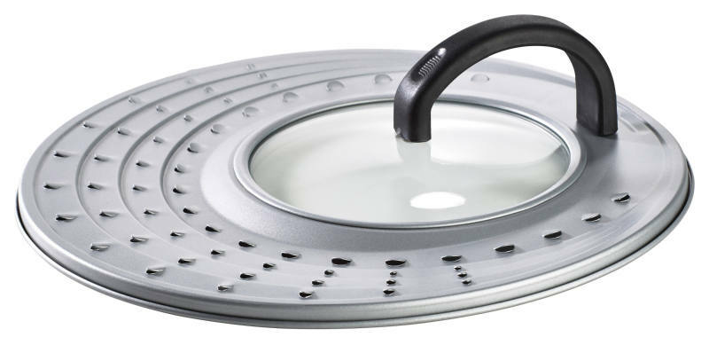 Spritzschutz mit Griff, seitliche Perspektive