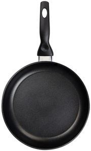Pfanne mit schwarzem Griff, Draufsicht