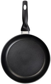 Pfanne mit schwarzem Griff, Draufsicht