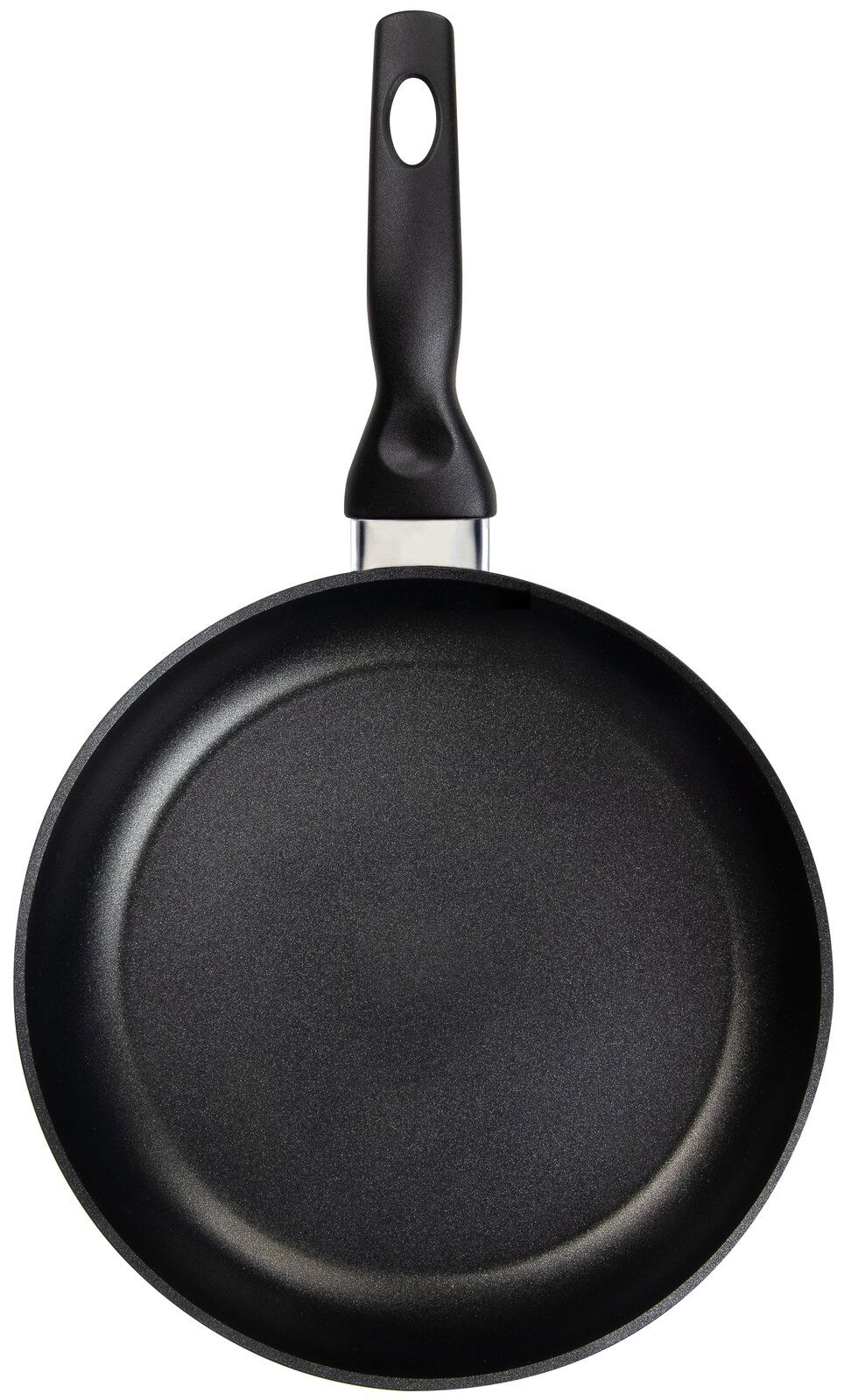 Pfanne mit schwarzem Griff, Draufsicht